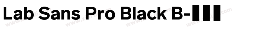 Lab Sans Pro Black B字体转换